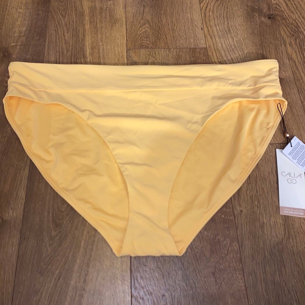Calia by Carrie Underwood Women Wide Banded Bikini Bottom XXL Sunrise Orange